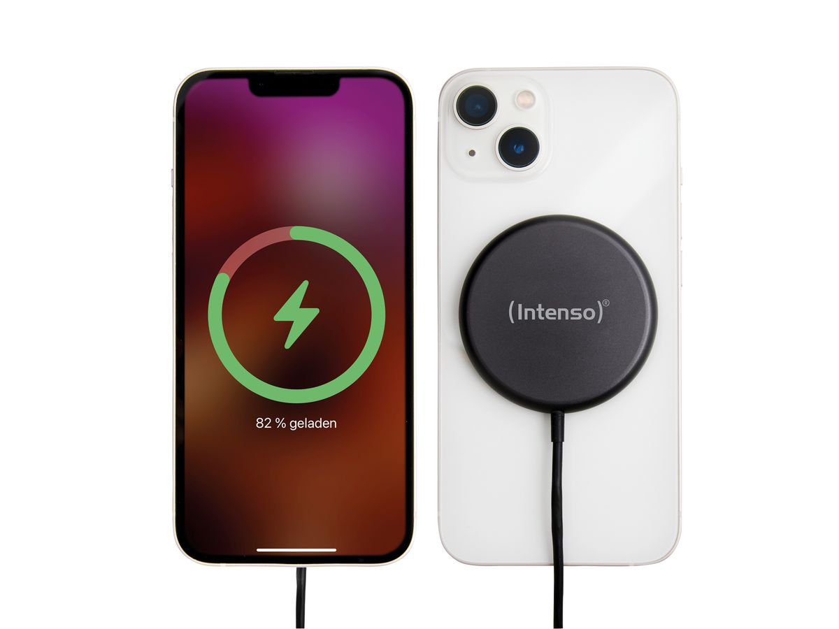 INTENSO Magnetic Wireless Charger MB1 7410710 MagSafe compatibility black (4034303032648)