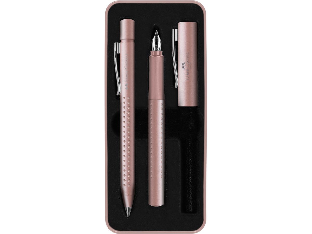 FABER-CASTELL Set Grip 2011 M 201539 pale rose, stylo à bille/plume (4005402015399)