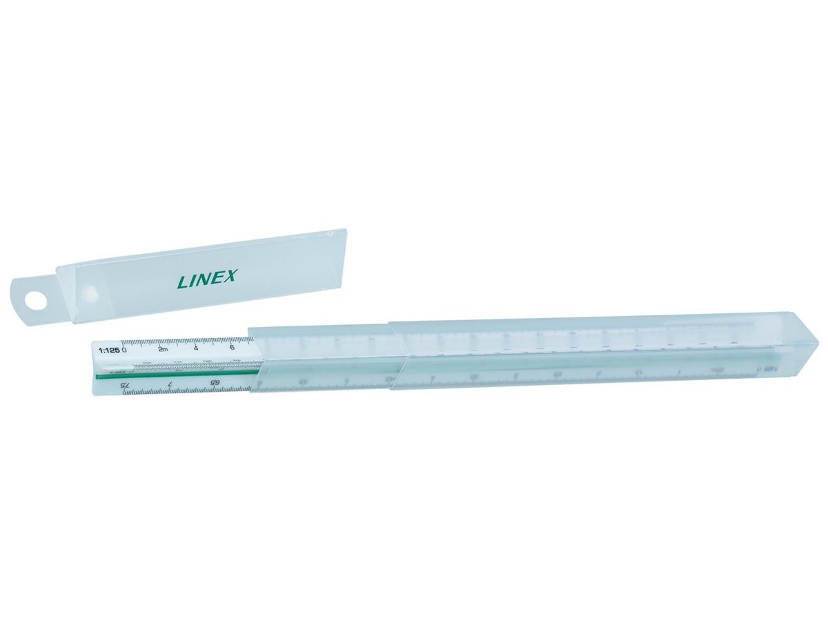 LINEX Dreikantmassstab 30cm 100413048 weiss/farbig (5701221101785)