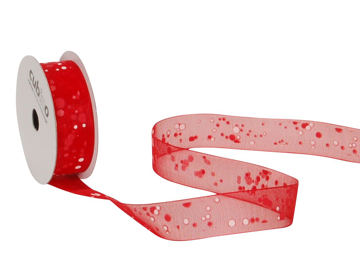 SPYK Bande Cubino 15mm/4m 1187.1557 rouge/blanc Puntillo (7611475176690)