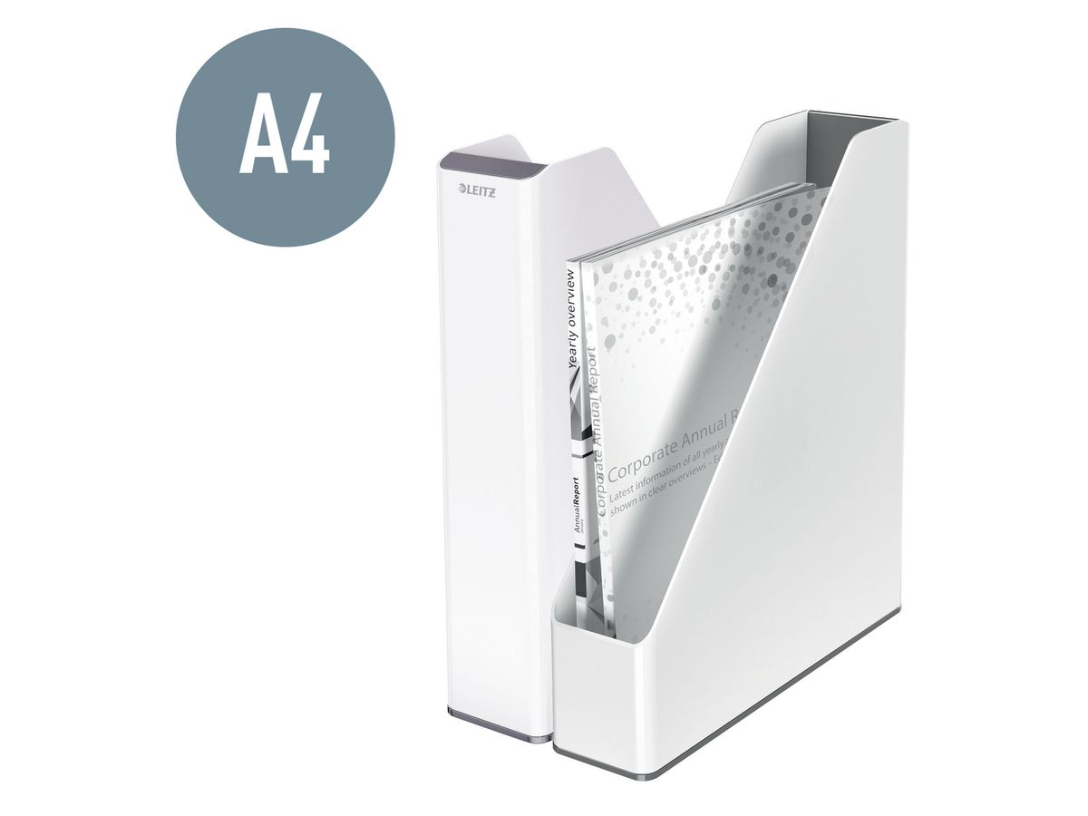 LEITZ Stehsammler WOW A4 5362-10-26 weiss/rot (4002432135240)