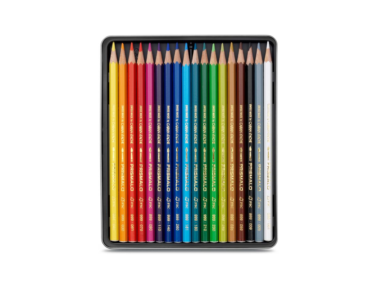 CARAN D'ACHE Crayon de couleur Prismalo 3mm 999.318 ass. boite mét. 18 piece (7610186013188)