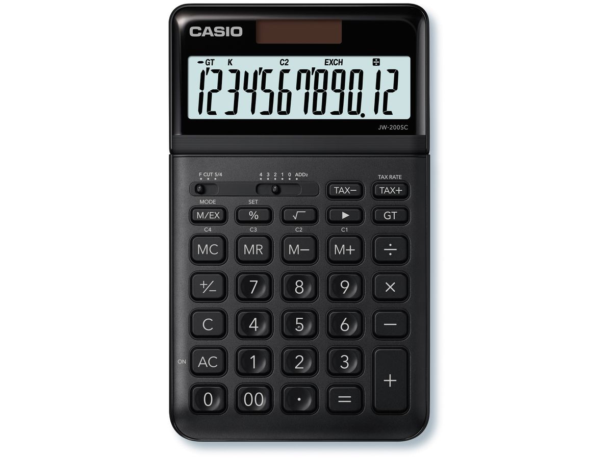 CASIO Calculatrice JW-200SC-BK 12 chiffres noir (4549526612541)