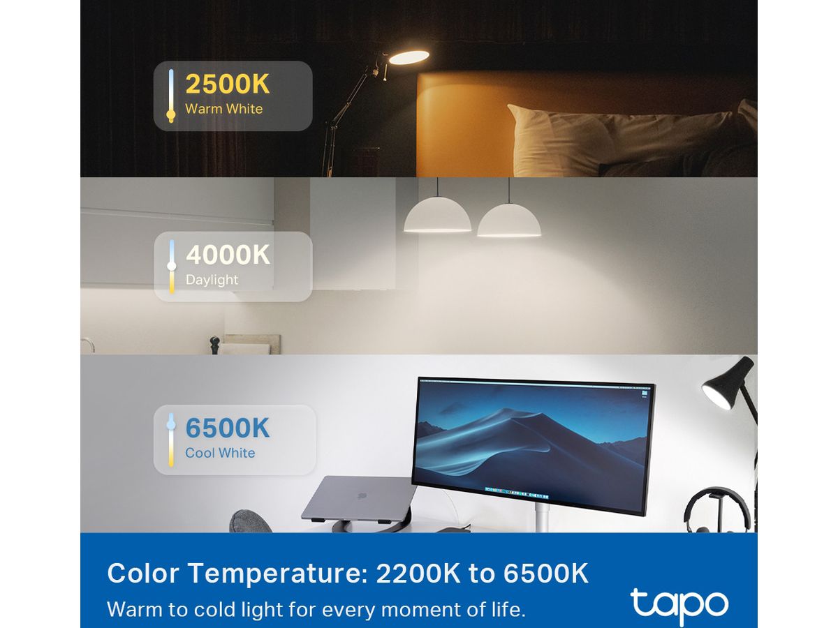 TP-LINK Smart Light Bulb,E27 Tapo L535E Multicolor,Matter (4895252502763)