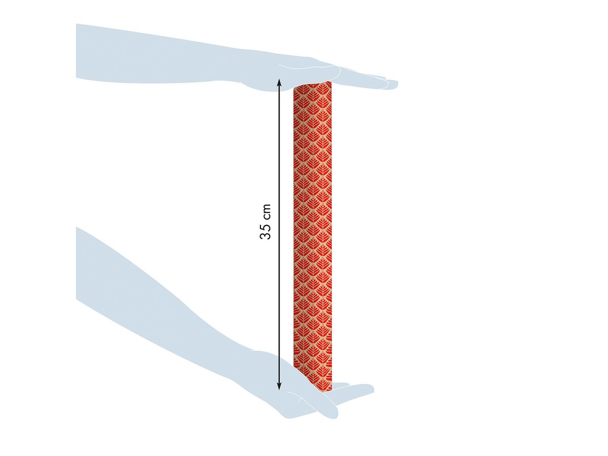 CLAIREFONTAINE Tiny Rolls Kraft fleurs rouges 223825C 70g, 5x0.35m (3329682238257)