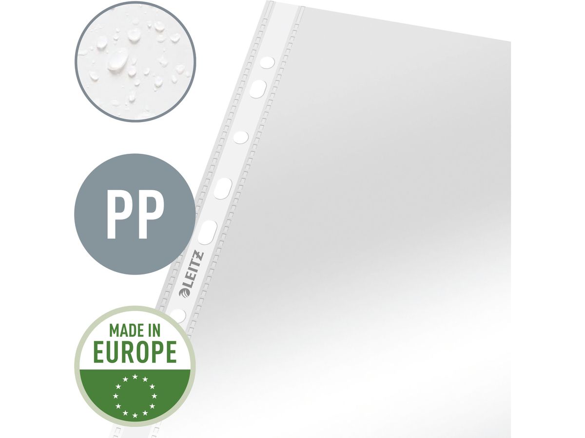 LEITZ Dossier PP A4 47700002 chiaro, 0,08mm 100 pz. (4002432432929)