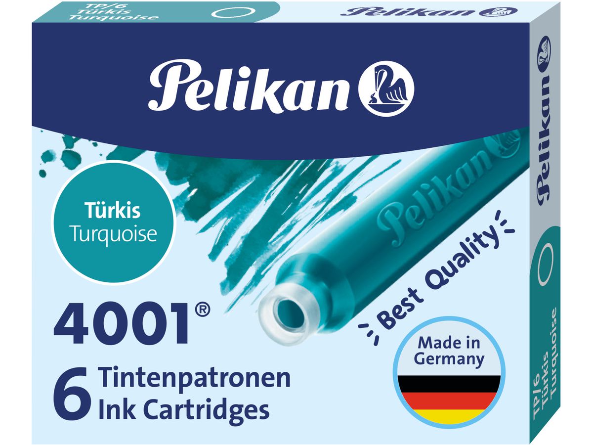 PELIKAN Encre 4001 TP/6 301705 turquoise 6 pcs. (4012700301703)