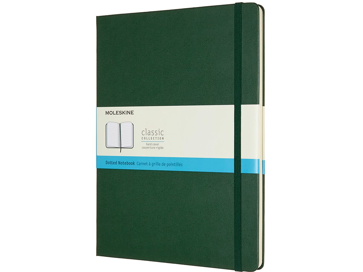 MOLESKINE Carnet XL HC 25x19cm 629131 pointé, vert, 192 pages (8058647629131)