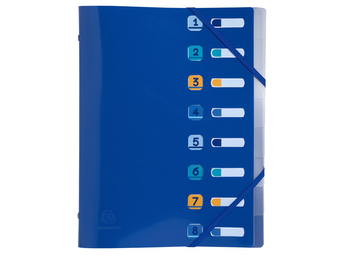 EXACOMPTA Ordnungsmappe A4 56212E marineblau PP, 8 Fächer (3130630562122)