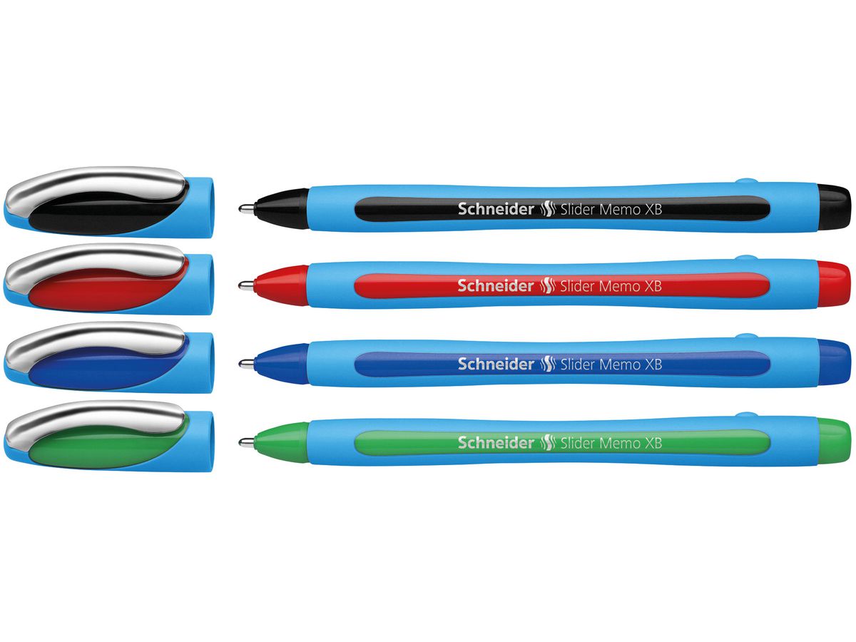 SCHNEIDER Penna sfera Slider Memo XB 75020 ass., 4 pezzi (4004675067593)