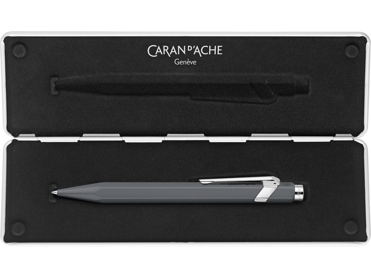 CARAN D'ACHE Roller 849 0.7mm 846.595 grau, mit Metalletui (7630002346313)