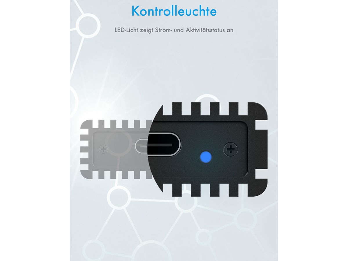 ICY BOX External Case M.2 NVMe IB-1816M-C31 USB-C 3.1 G2 blk (4250078168638)