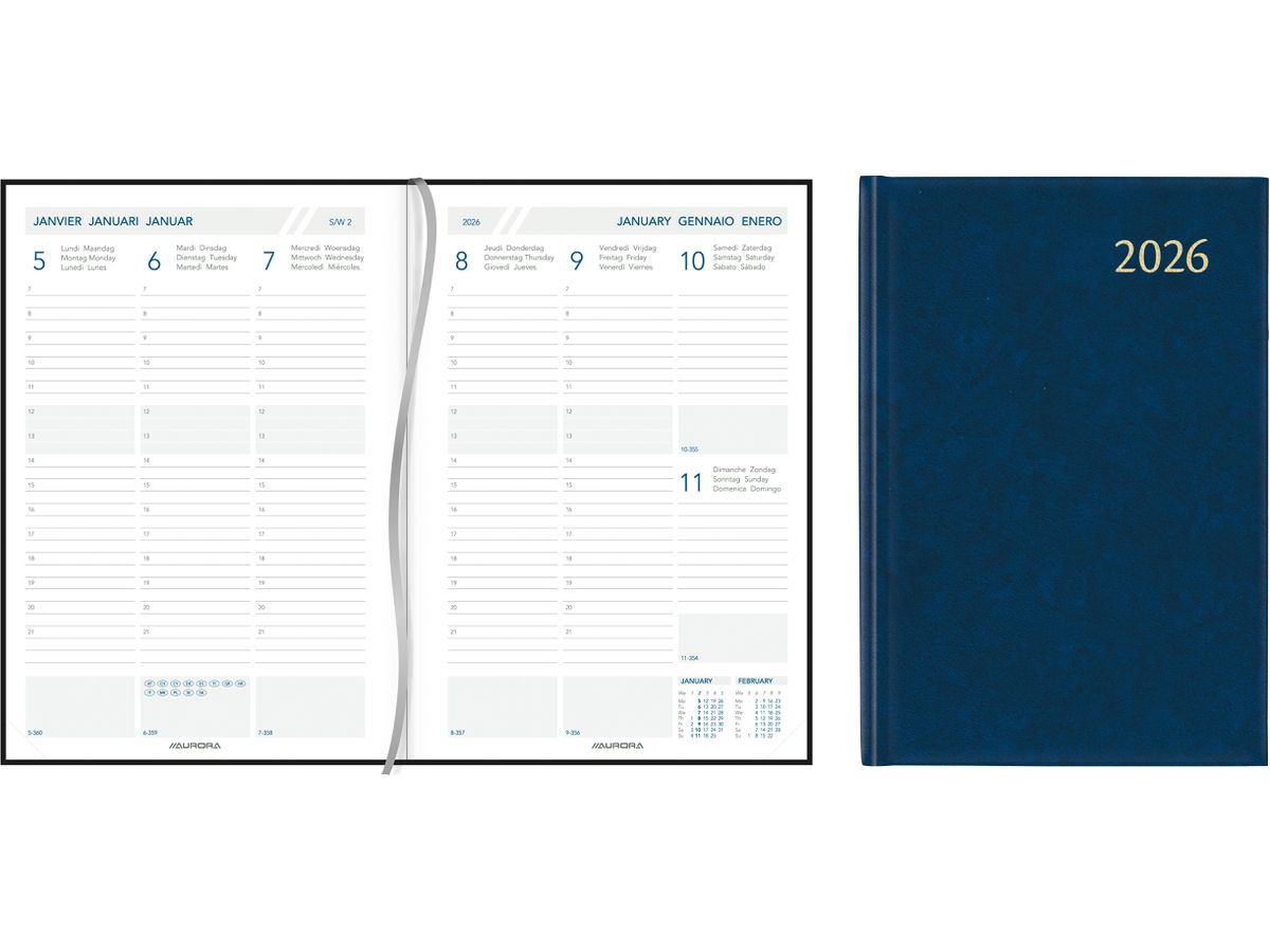 AURORA Agenda Florence Universe 2026 3415 1S/2P ass. ML 14.5x21cm (5411028434152)