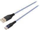 EGOGEAR Charging Cable Type-C 3m SCH10-P5-WH braided, PS5, White,Blue (5425025591794)