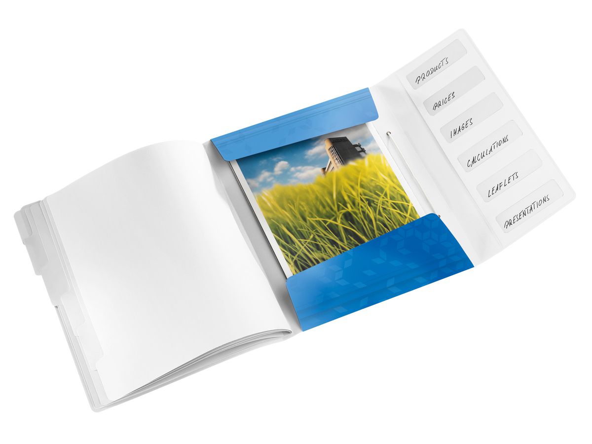 LEITZ Dossier archivio WOW PP A4 46330036 blu 6 scomp. (4002432106219)