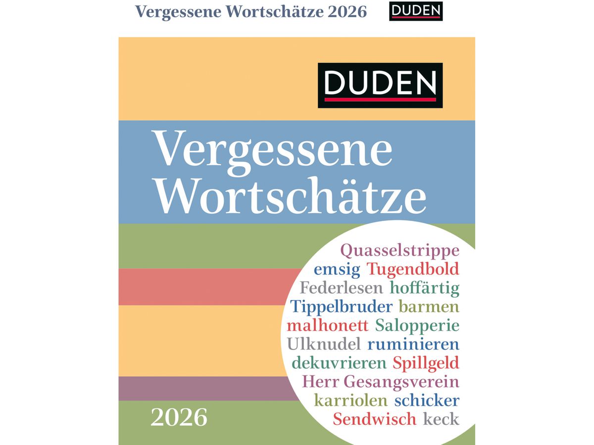 HARENBERG Calendario a strappo 2026 3310079+26 Duden Wortschätze DE 11x14cm (9783840036699)