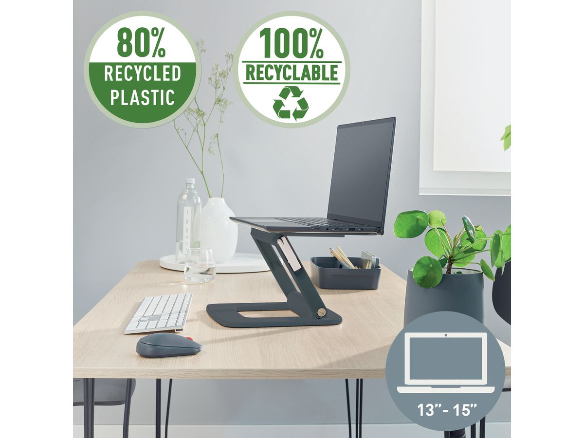 LEITZ Support pour moniteur Ergo 6424-00-89 Gris Fonce (4002432138340)