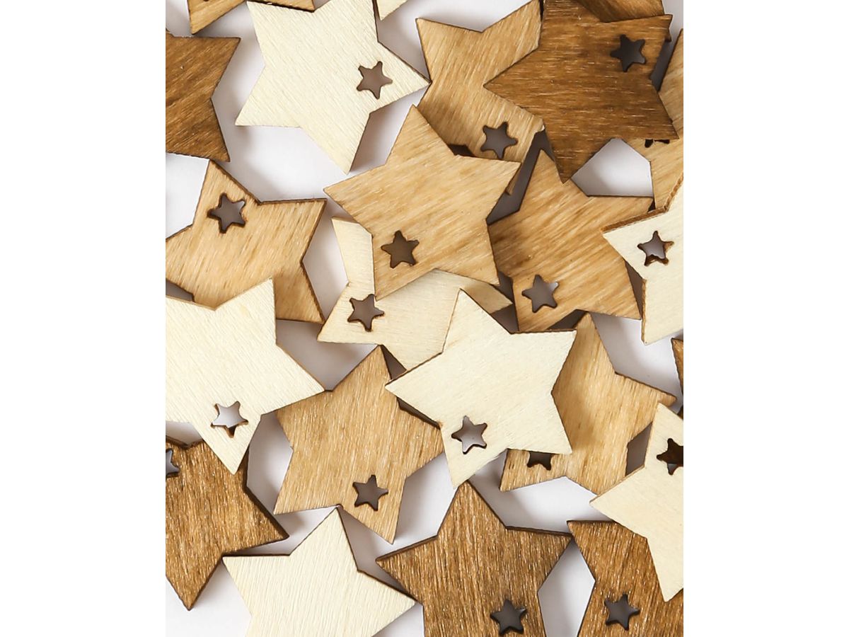 I AM CREATIVE Spolverini a stella 2cm 4501.28 miscela naturale 24 pezzi (7611983159123)