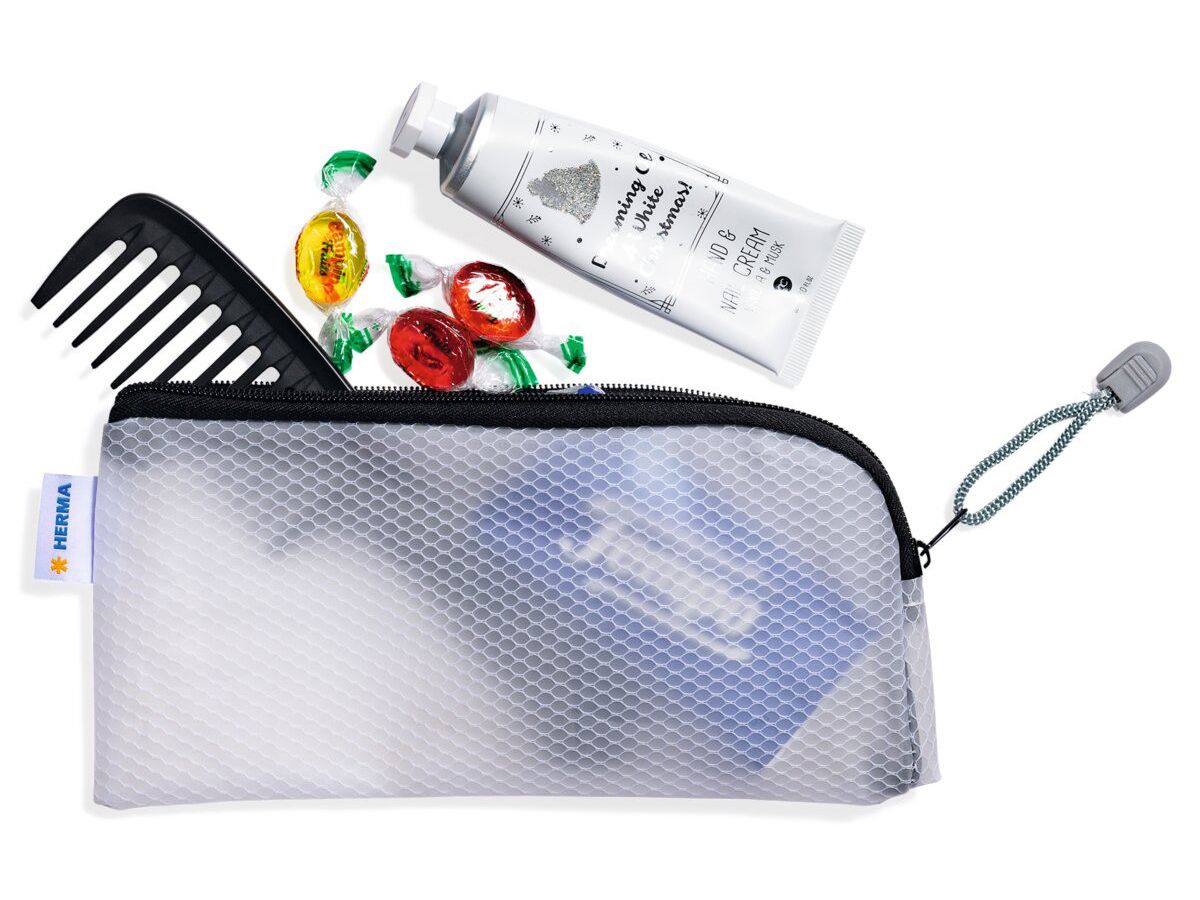 HERMA Tasca documenti con zip A6 20020 nero, 23x11cm (4008705200202)