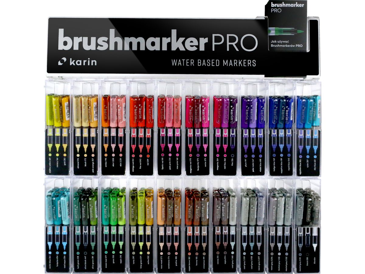 KARIN Brush Marker PRO 27C11 Display 240 pcs. (5904446026912)
