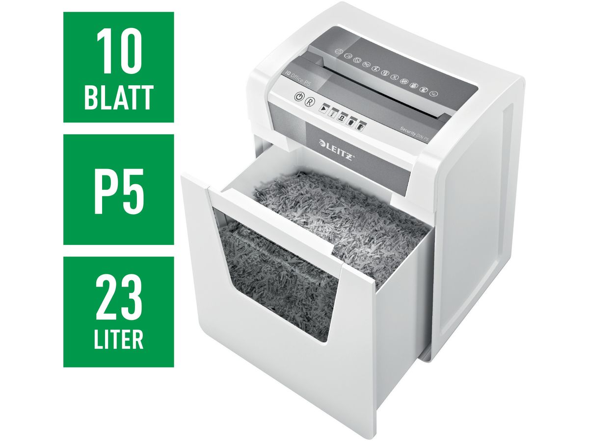 LEITZ Distruggi documenti IQ 8002-20-00 Office, P-5, 23lt (4002432119165)