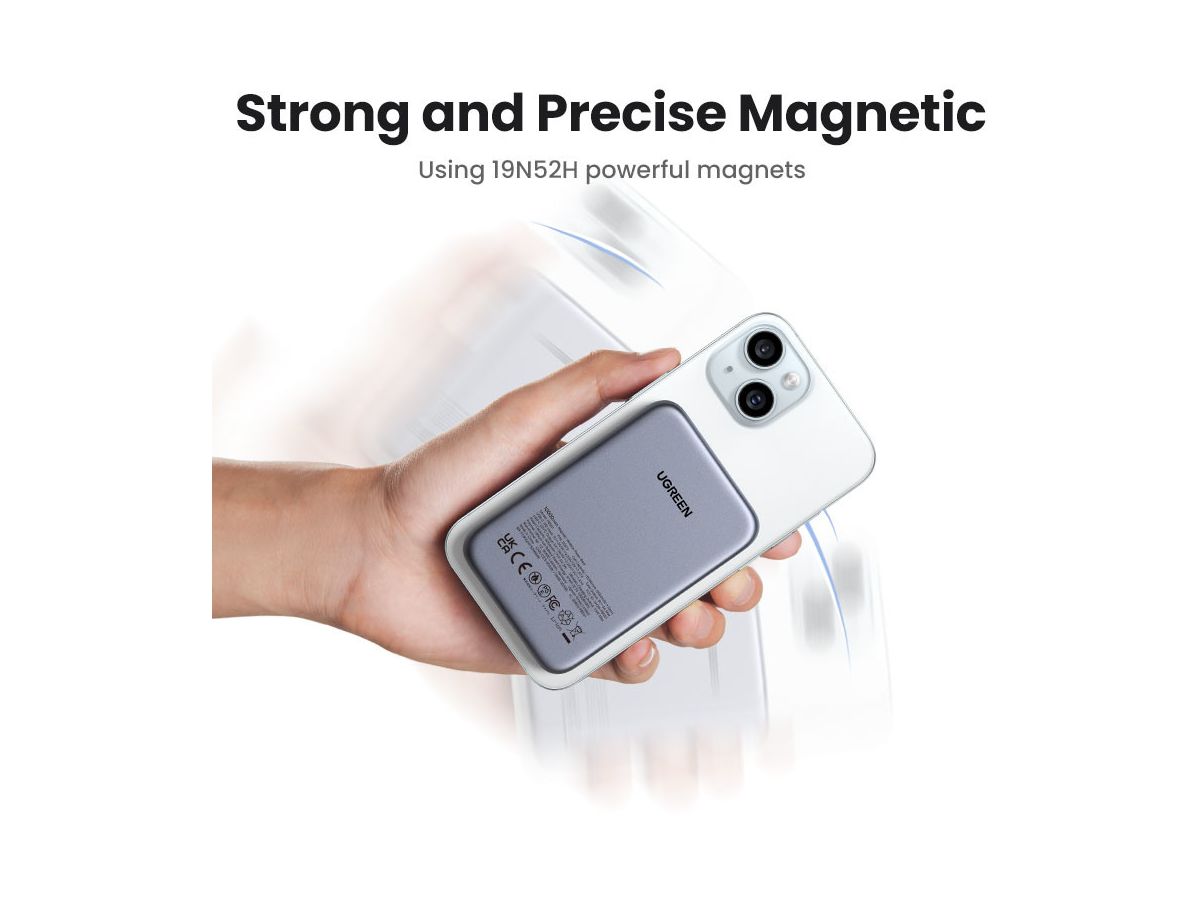 UGREEN Magnetic PowerBank 10000mAh 25919 20W,Wireless,Space Gray (6941876229192)