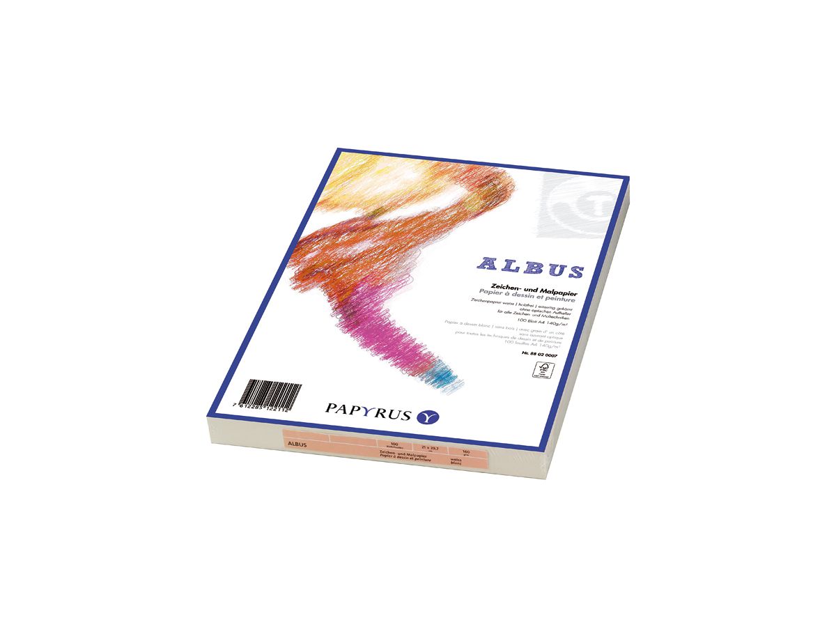 PAPYRUS Papier à dessin A3 88020010 180g, blanc 100 feuilles (7612285122167)