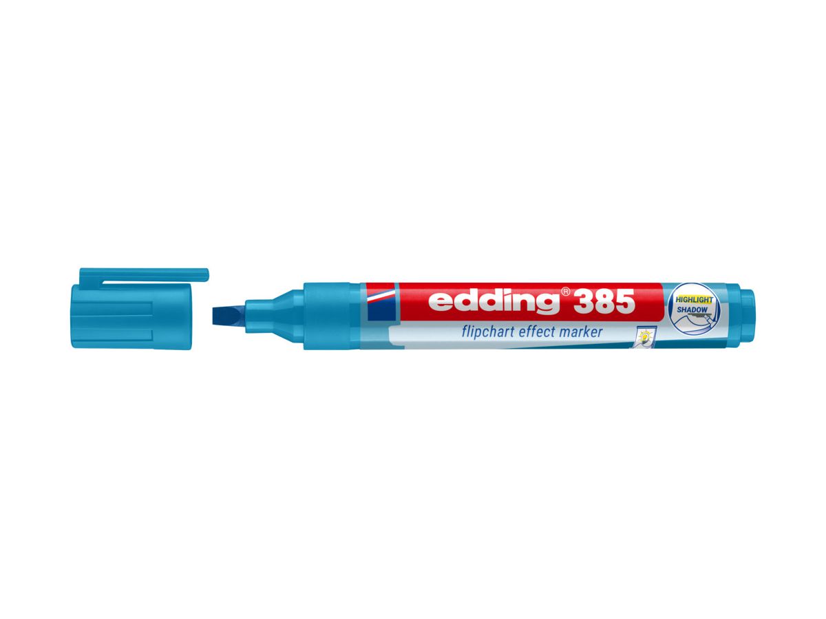 EDDING Flipchart Marker 385 1-5mm 4-385010 Marcatore a effetto, azzurro (4004764986682)