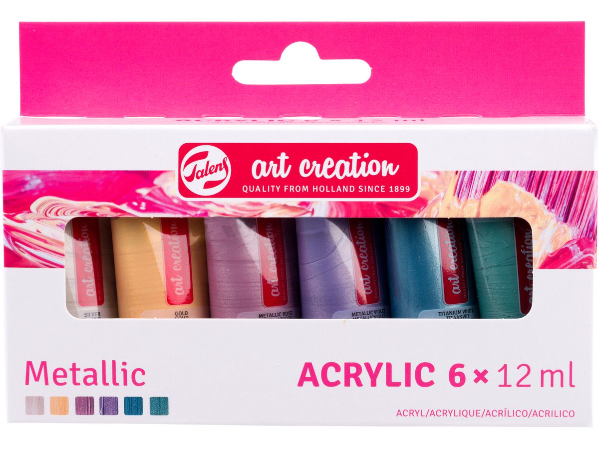 TALENS Peinture acrylique 6x12ml 9021861M Metallic (8712079517953)