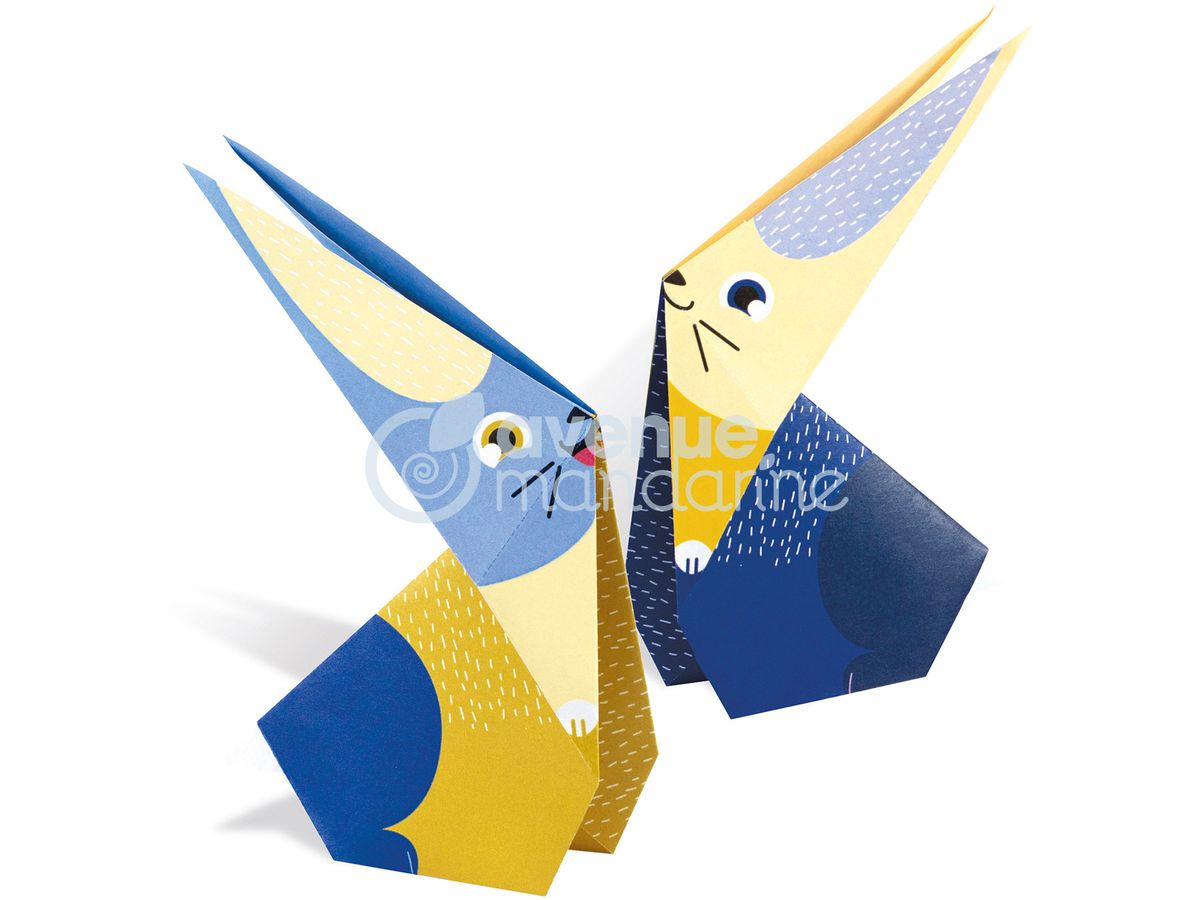 MANDARINE Origamipapier 12x12cm OR507C Mon petit Kaninchen 20 Blatt (3609510575076)