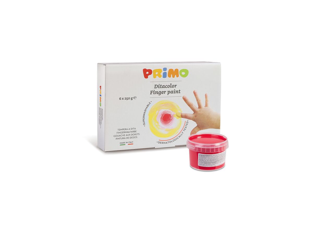 PRIMO Fingermalfarben 6x250g 222TD6G Box (8006919002229)