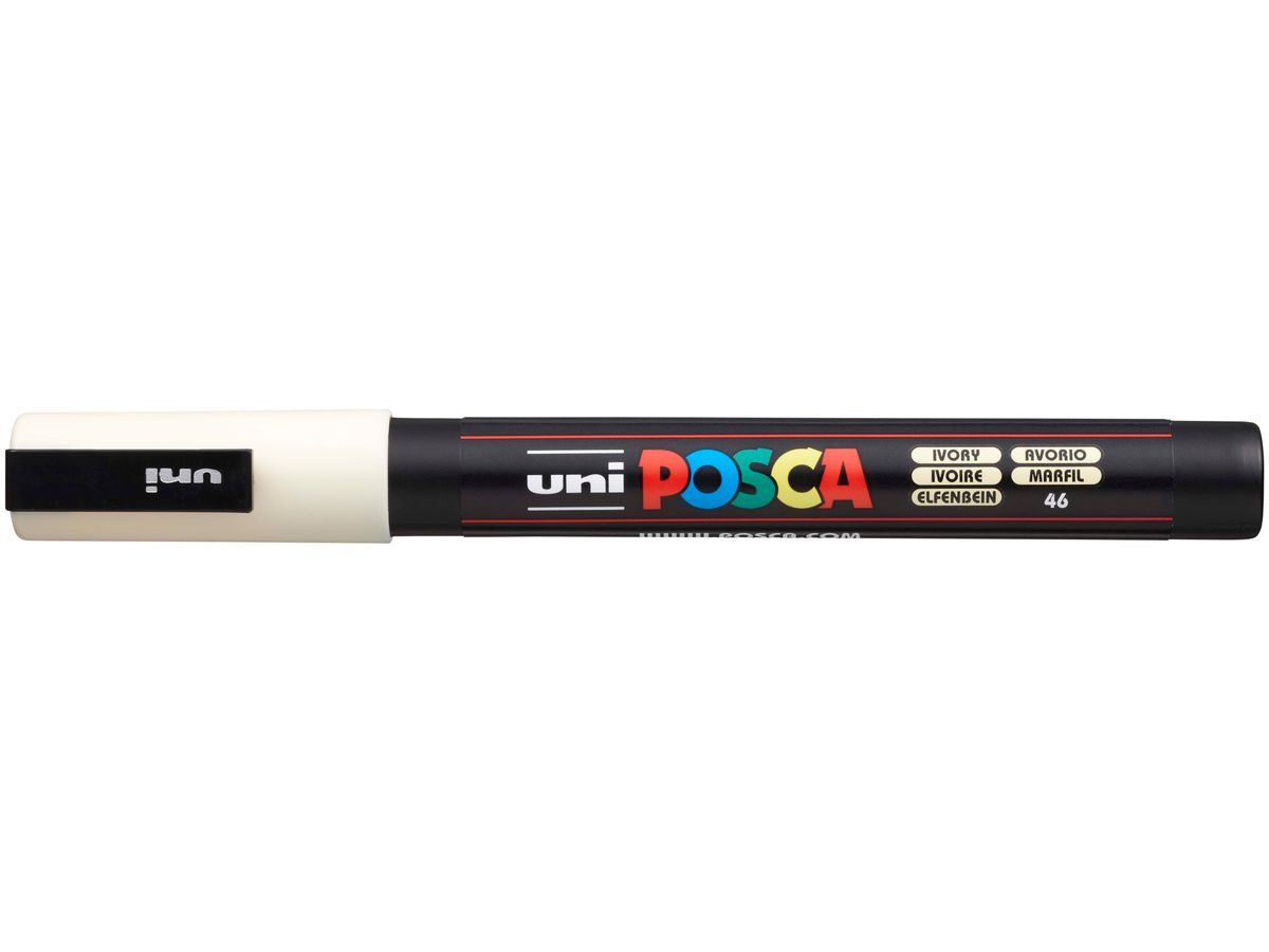 POSCA Marker 0.9-1.3mm PC-3M IVORY elfenbein, Rundspitze (4902778123676)