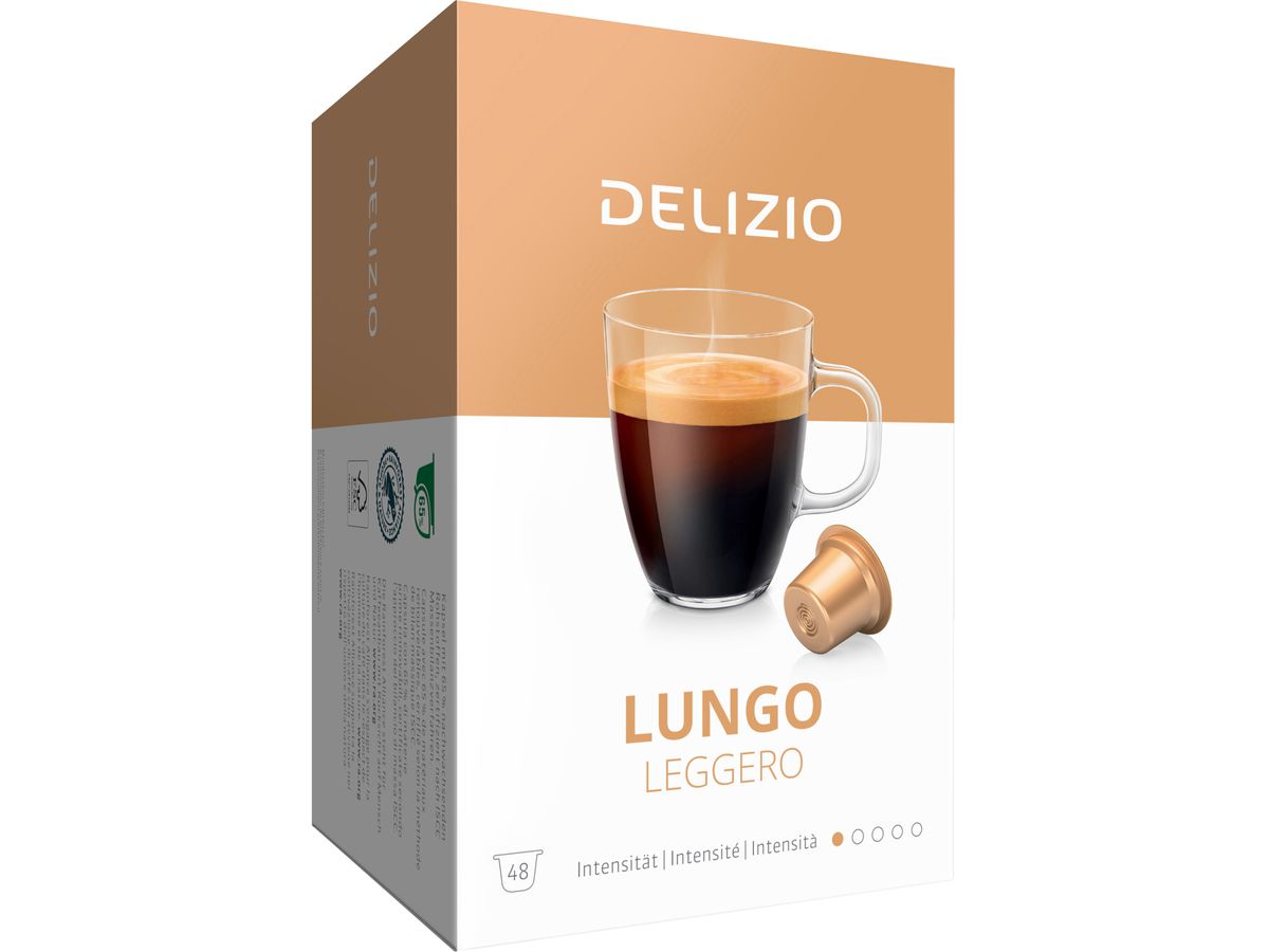 DELIZIO Kaffeekapsel 10170588 Lungo Leggero 48 Kapseln (7617014148630)