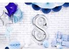 PARTYDECO Folienballon Ziffer 8 86cm FB1M-8-018 silber (5902230736085)