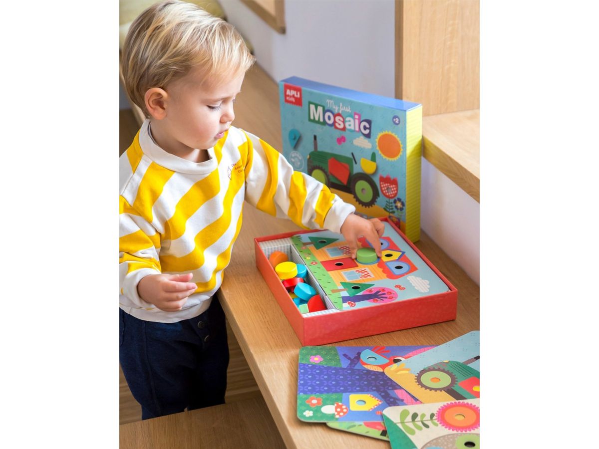 APLI KIDS Gioco del mosaico 17652 15 blocchi di legno (8410782176527)