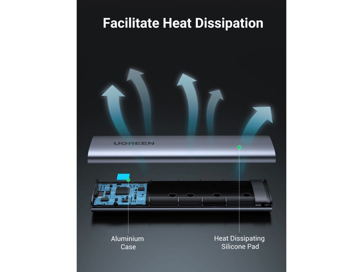 UGREEN Enclosure CtoCable 50cm,10G 10902 USB-C Female to M.2 M-Key (6957303819027)