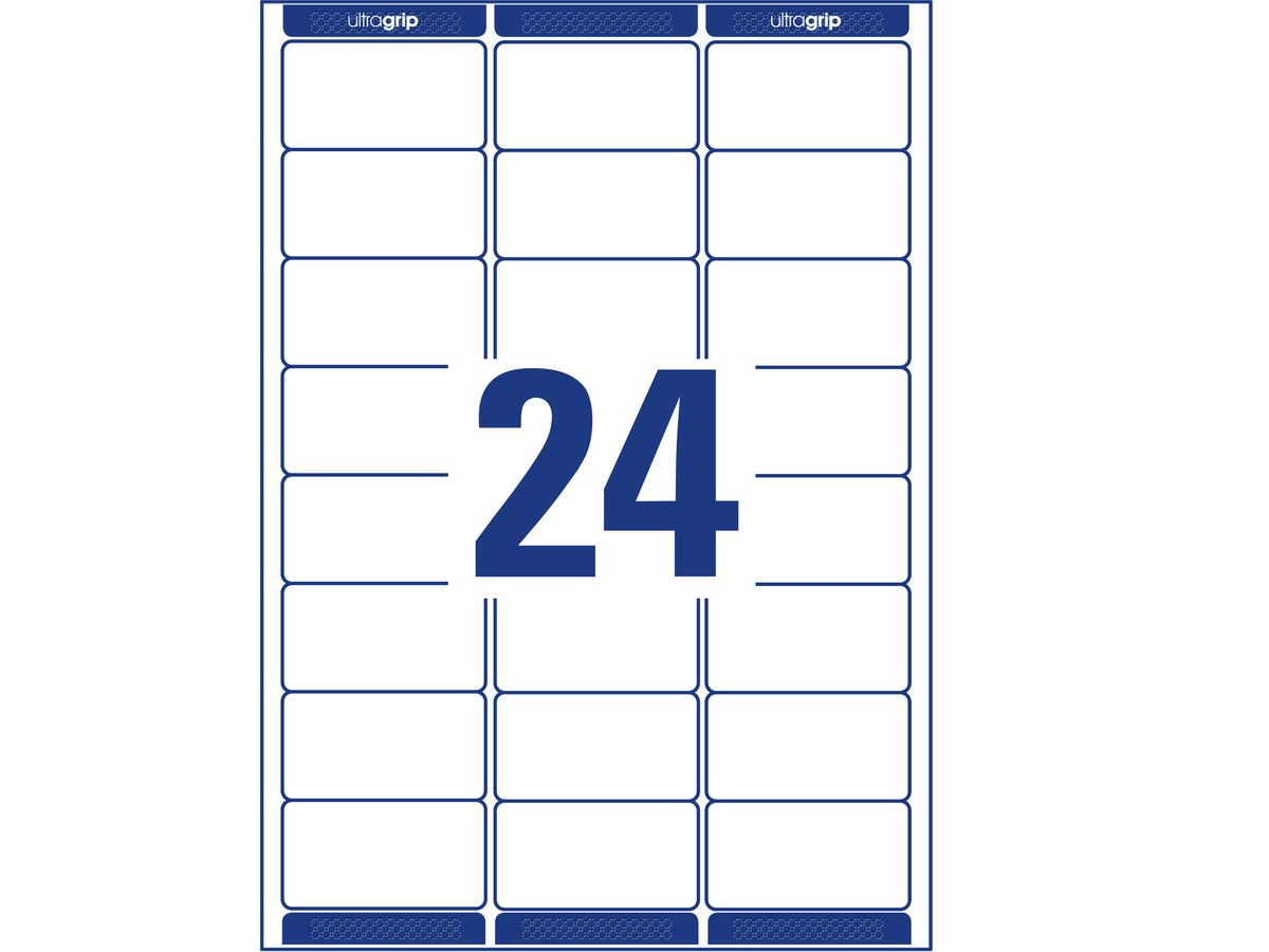 AVERY ZWECKFORM Etiquettes adress. 63,5x33,9mm L7159-100 blanc 2400 pcs./100 flls. (4004182471593)