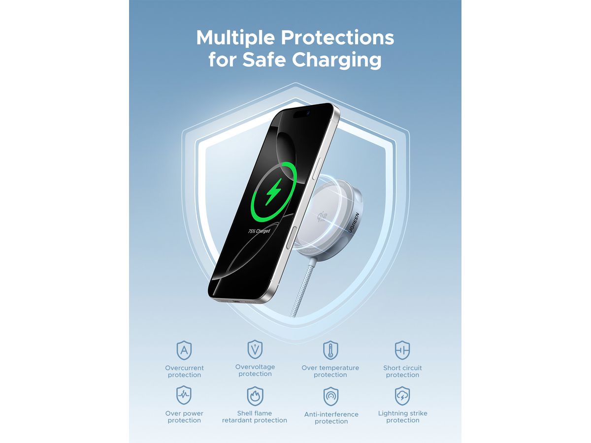 UGREEN Magnetic Charger 25W 55959 Wireless, Qi2.2 (6941876259595)