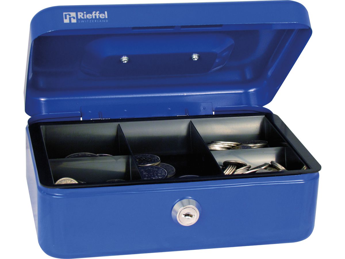 RIEFFEL SWITZERLAND Geldkassette Valorit VT-GK 2 BLAU 7,7x20,7x15,7cm blau (7640115310033)