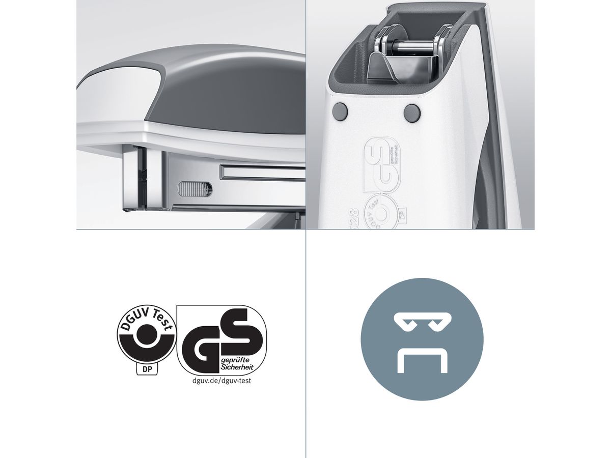 LEITZ Heftgerät NEXXt WOW 5528 5528-10-26 rot 10 Blatt (4002432135486)