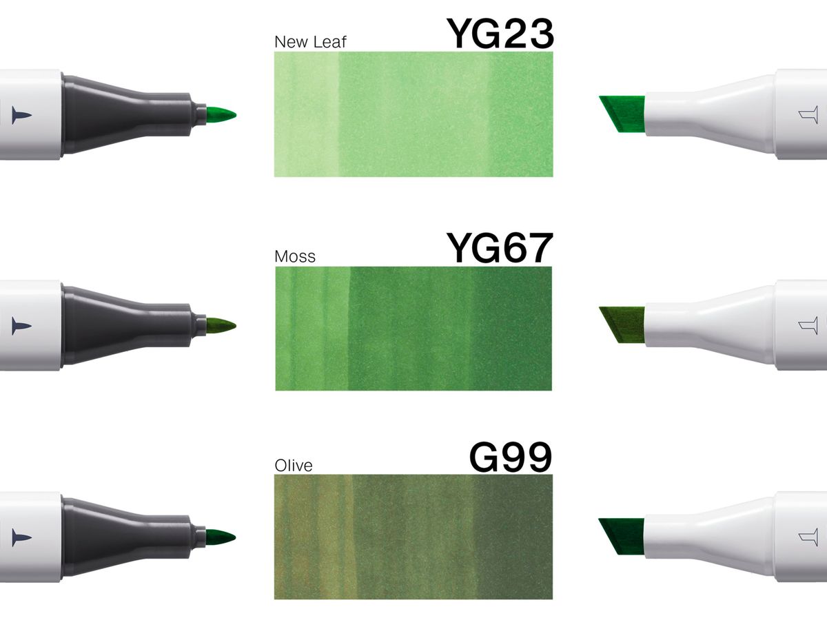 COPIC Marker Classic Designer 200750306 Summer leaf tints 3 pièces (4013695268736)