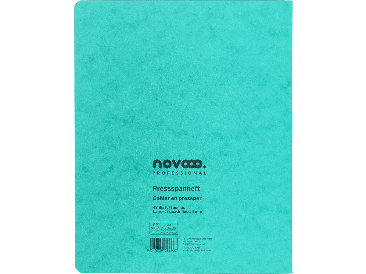 NOVOOO Quaderno assorti 17.5×22cm 729788 4mm a quadretti, 80g 48 fogli (9010729086927)