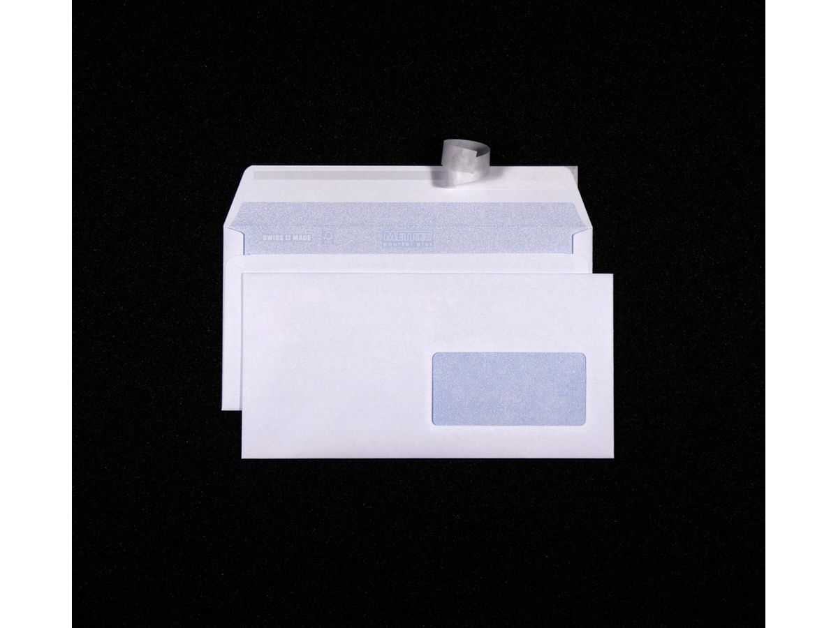 METTLER Buste finestra destra C5/6 7064-80-S100 80g bianco, colla 100 pezzi (7640126060156)