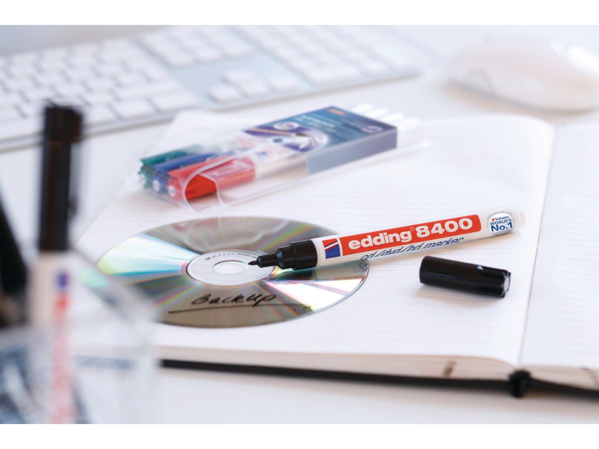 EDDING CD-Marker 8400 0.5-1mm 8400BLI-1 noir Blister (4004764794072)