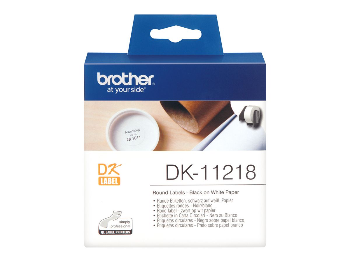 PTOUCH Etiquettes rondes 24mm DK-11218 QL-500/550 1000 pcs./rouleau (4977766634557)