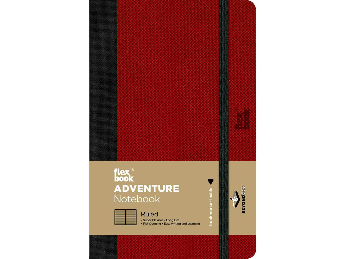 FLEXBOOK Notebook Adventure 21.00081 liniert 9x14cm red (5204902523734)
