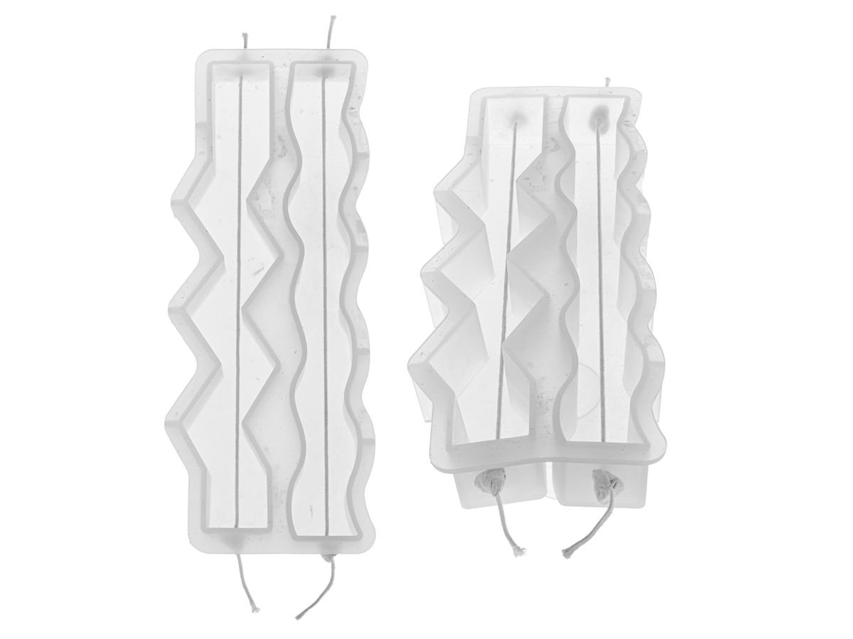 GLOREX Moule bougie 23x2.8x2.5cm 69732093 vague zigzag (7610877601731)