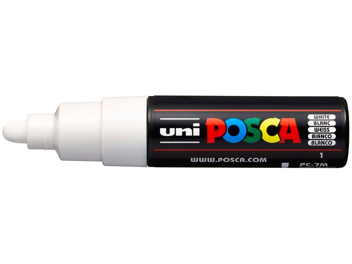 POSCA Marker 4.5-5.5mm PC-7M WHITE blanc (4902778228258)