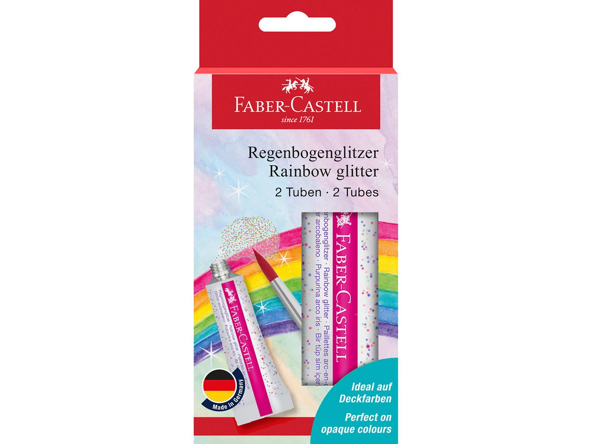 FABER-CASTELL Brillantini arcobaleno 125089 Gel glitterato 2 tubi (4005401250890)