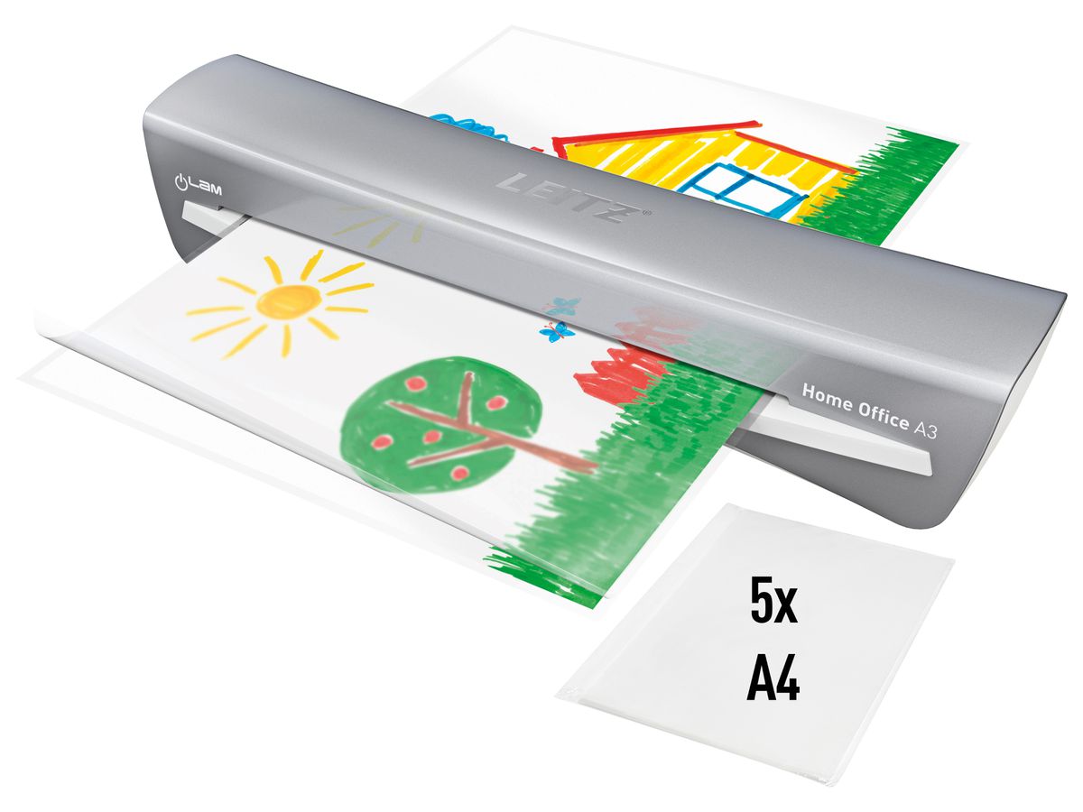 LEITZ Plastificatr. iLAM Home Office 73680089 grigio A4 (4002432112968)